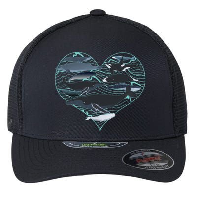 Whale Lover Save The Whales Flexfit Unipanel Trucker Cap