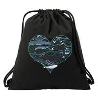 Whale Lover Save The Whales Drawstring Bag