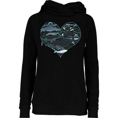 Whale Lover Save The Whales Womens Funnel Neck Pullover Hood