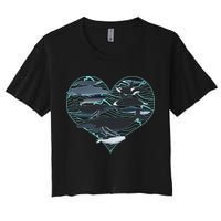 Whale Lover Save The Whales Women's Crop Top Tee