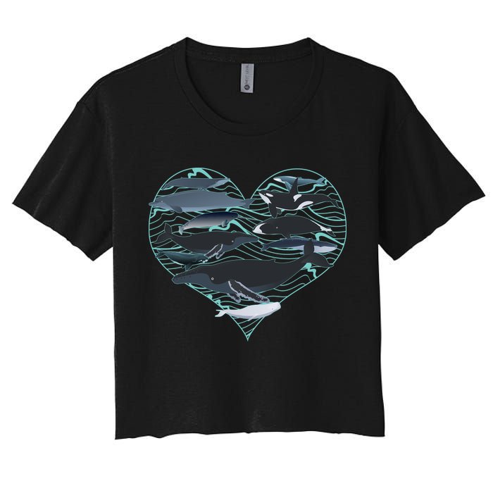 Whale Lover Save The Whales Women's Crop Top Tee