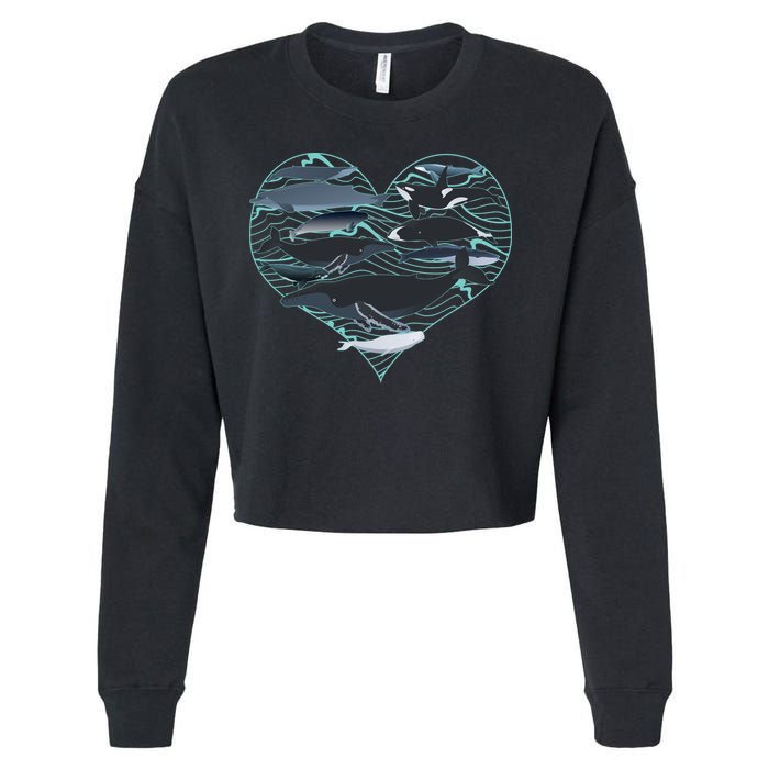 Whale Lover Save The Whales Cropped Pullover Crew