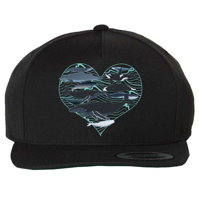 Whale Lover Save The Whales Wool Snapback Cap