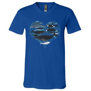 Whale Lover Save The Whales V-Neck T-Shirt