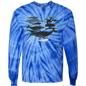 Whale Lover Save The Whales Tie-Dye Long Sleeve Shirt