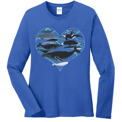 Whale Lover Save The Whales Ladies Long Sleeve Shirt
