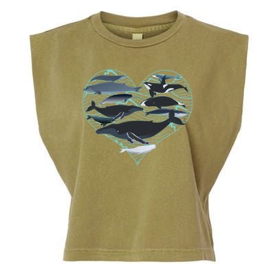 Whale Lover Save The Whales Garment-Dyed Women's Muscle Tee