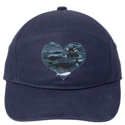 Whale Lover Save The Whales 7-Panel Snapback Hat