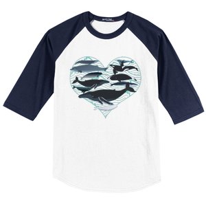 Whale Lover Save The Whales Baseball Sleeve Shirt