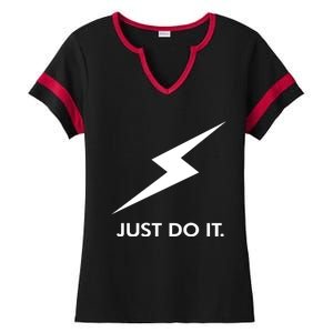 Walkeramerica Lightning Strike Walker Just Do It Ladies Halftime Notch Neck Tee