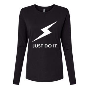 Walkeramerica Lightning Strike Walker Just Do It Womens Cotton Relaxed Long Sleeve T-Shirt