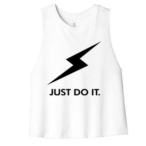 Walkeramerica Lightning Strike Walker Just Do It Women's Racerback Cropped Tank