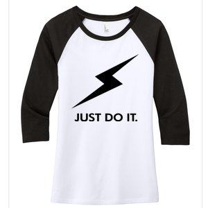 Walkeramerica Lightning Strike Walker Just Do It Women's Tri-Blend 3/4-Sleeve Raglan Shirt