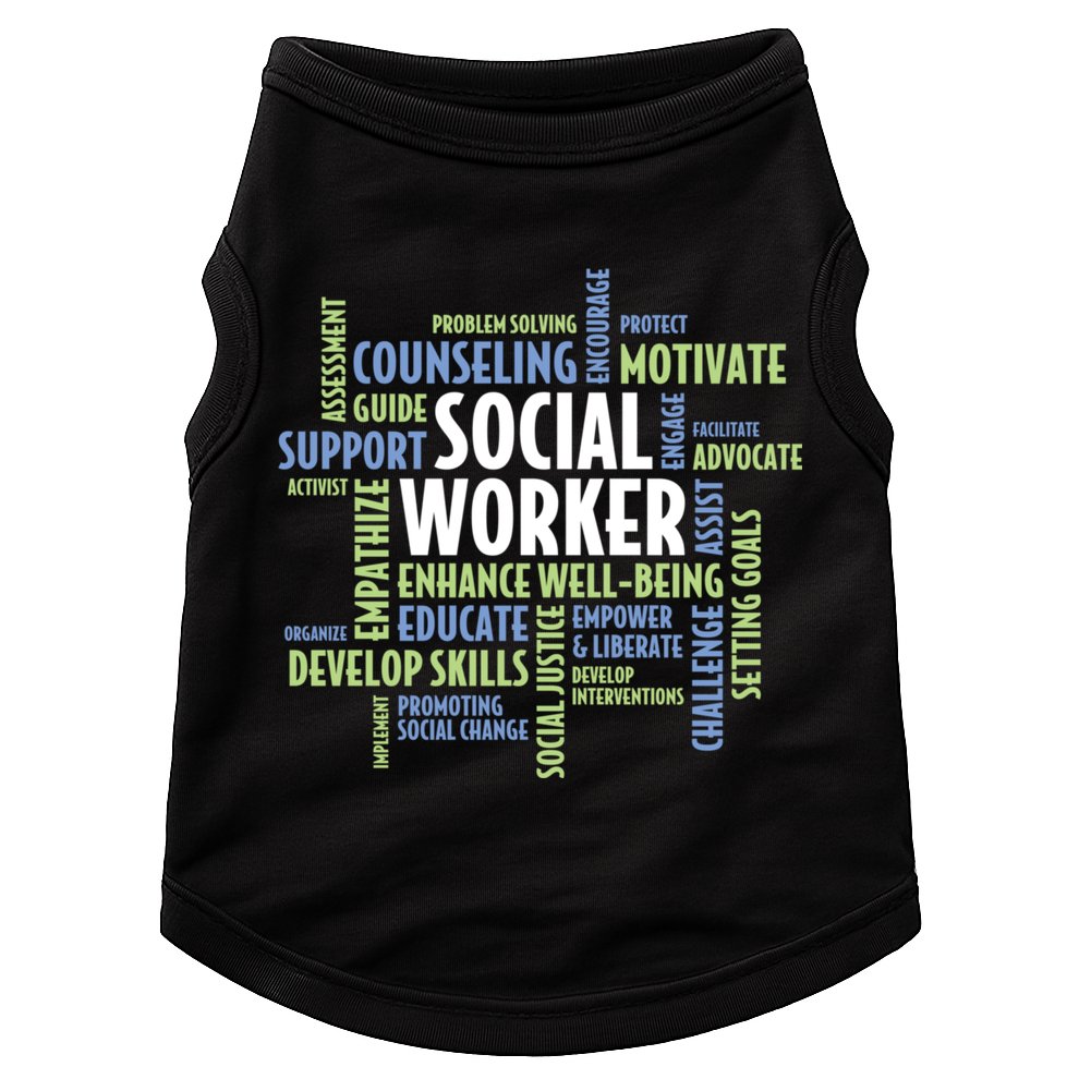 Words LCSW Social Work Month Gift For Social Worker Doggie Tank