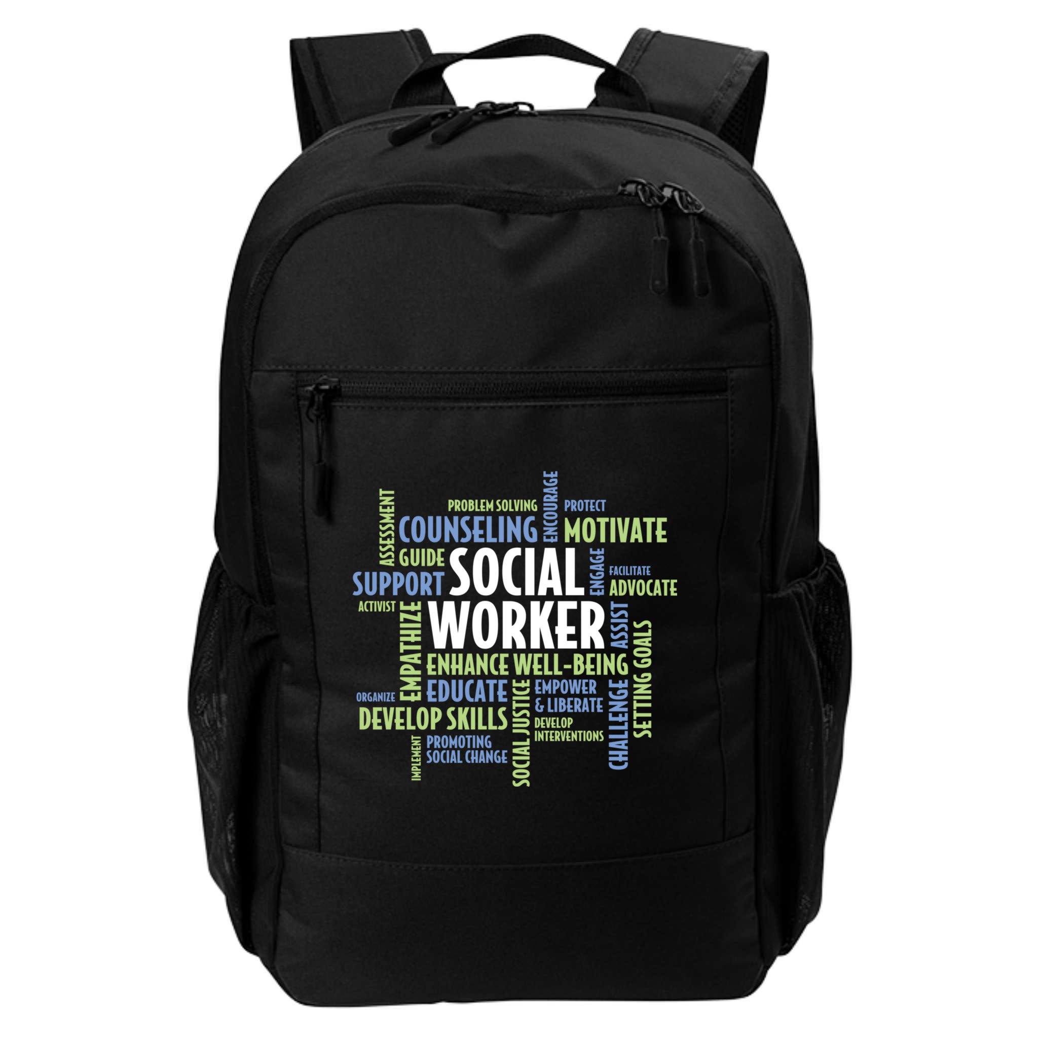 Words LCSW Social Work Month Gift For Social Worker Backpack