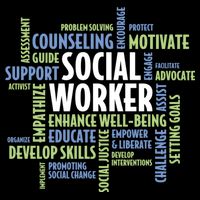 Words LCSW Social Work Month Gift For Social Worker Backpack