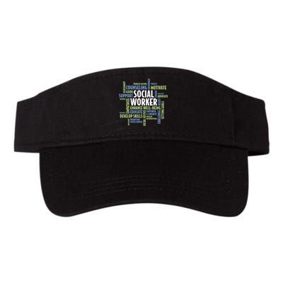 Words LCSW Social Work Month Gift For Social Worker Valucap Bio-Washed Visor