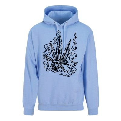 Weed Leaf Skull Skeleton Smoker Unisex Surf Hoodie