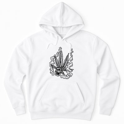 Weed Leaf Skull Skeleton Smoker Hoodie