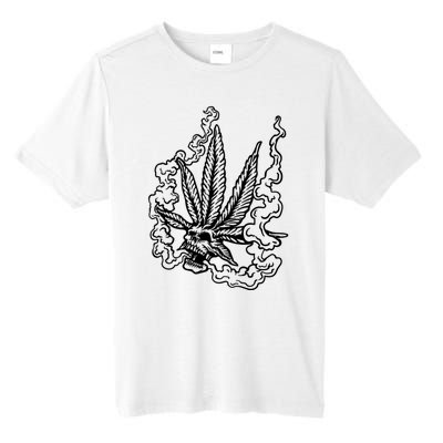 Weed Leaf Skull Skeleton Smoker Tall Fusion ChromaSoft Performance T-Shirt