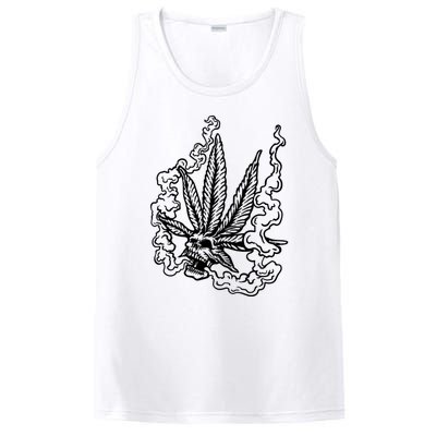 Weed Leaf Skull Skeleton Smoker PosiCharge Competitor Tank