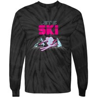 Woman Lets Ski Mountains Winter Gift For Skier Tie-Dye Long Sleeve Shirt