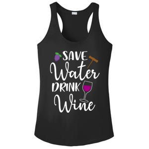 Wine Lover Save Water Wine Ing Quote Winery Gift Ladies PosiCharge Competitor Racerback Tank