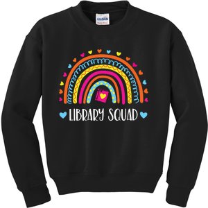 Womens Library Squad Librarian Bookworm Book Lover VNeck Kids Sweatshirt