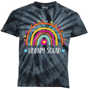 Womens Library Squad Librarian Bookworm Book Lover VNeck Kids Tie-Dye T-Shirt