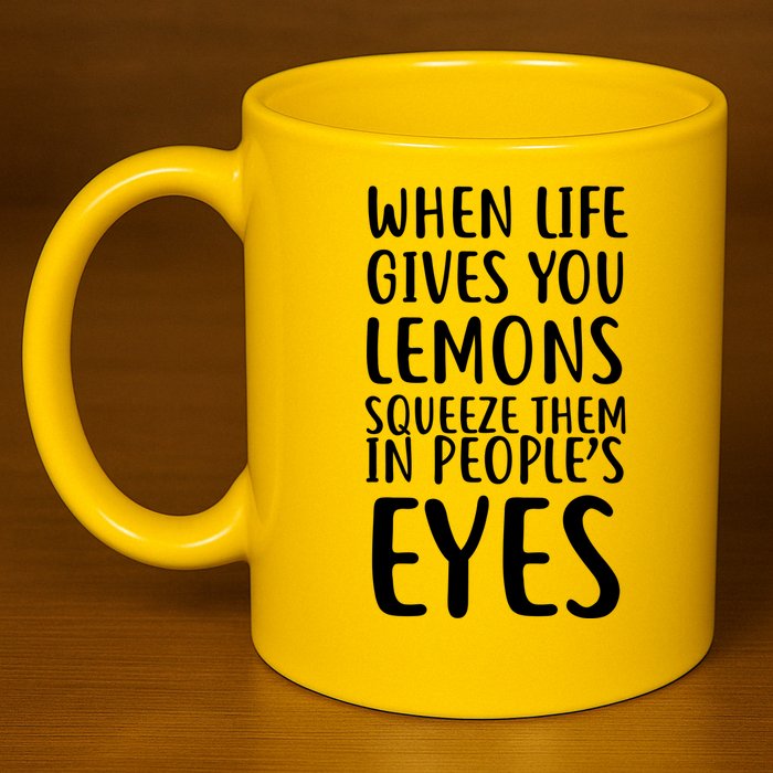 Life Give You Lemons 11oz C Handle Ceramic Mug