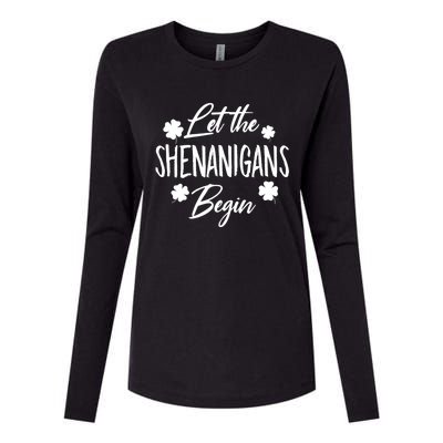 Womens Let The Shenanigans Begin Ing St Patricks Day TShirt Womens Cotton Relaxed Long Sleeve T-Shirt