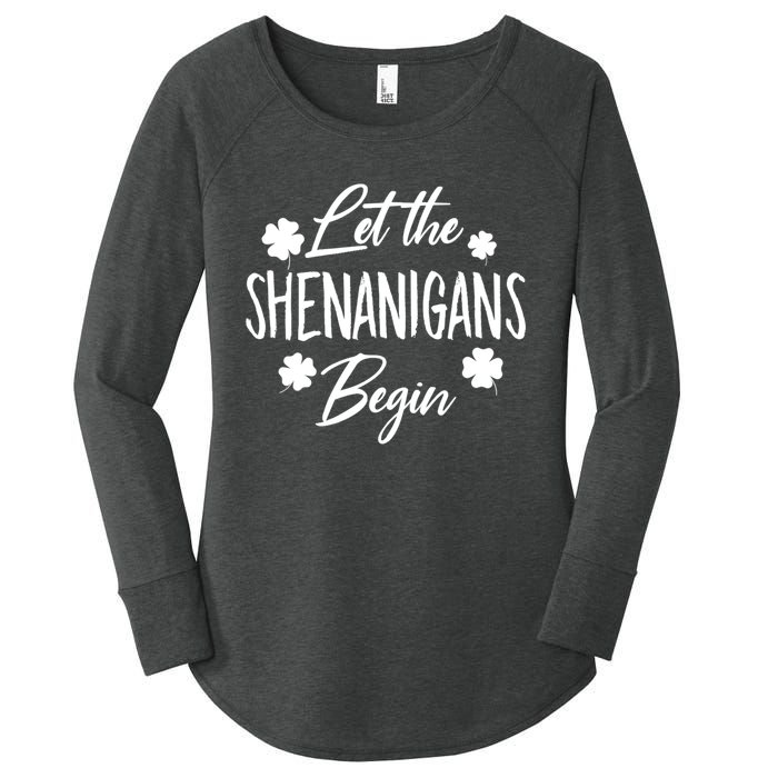 Womens Let The Shenanigans Begin Ing St Patricks Day TShirt Women's Perfect Tri Tunic Long Sleeve Shirt