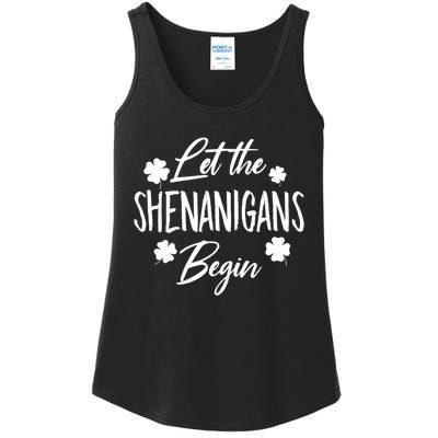 Womens Let The Shenanigans Begin Ing St Patricks Day TShirt Ladies Essential Tank