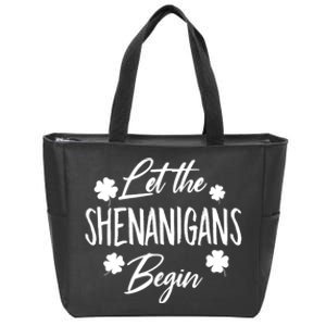 Womens Let The Shenanigans Begin Ing St Patricks Day TShirt Zip Tote Bag