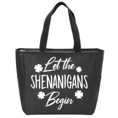 Womens Let The Shenanigans Begin Ing St Patricks Day TShirt Zip Tote Bag