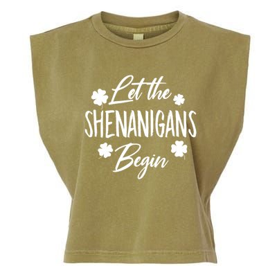 Womens Let The Shenanigans Begin Ing St Patricks Day TShirt Garment-Dyed Women's Muscle Tee