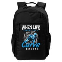 When Life Throws You A Curve Lean Into It Motorcycle Backpack
