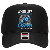 When Life Throws You A Curve Lean Into It Motorcycle Hat