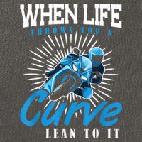 When Life Throws You A Curve Lean Into It Motorcycle Cotton Canvas Backpack