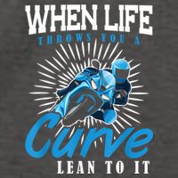 When Life Throws You A Curve Lean Into It Motorcycle Vector Backpack