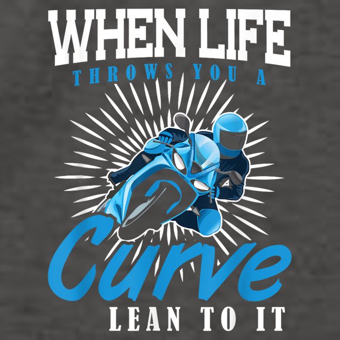When Life Throws You A Curve Lean Into It Motorcycle Vector Backpack