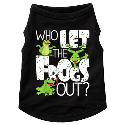 Who Let The Frogs Out Funny Amphibian Lover Frog Owner Doggie Tank