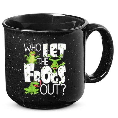 Who Let The Frogs Out Funny Amphibian Lover Frog Owner 15oz Campfire Ceramic Mug
