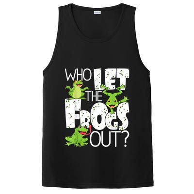 Who Let The Frogs Out Funny Amphibian Lover Frog Owner PosiCharge Competitor Tank