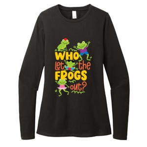 Who Let The Frogs Out Cute Gift Womens CVC Long Sleeve Shirt