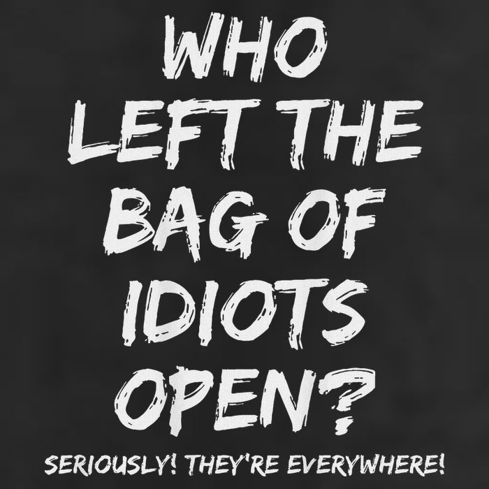 Who Left The Bag Of Idiots Open Crop Fleece Hoodie