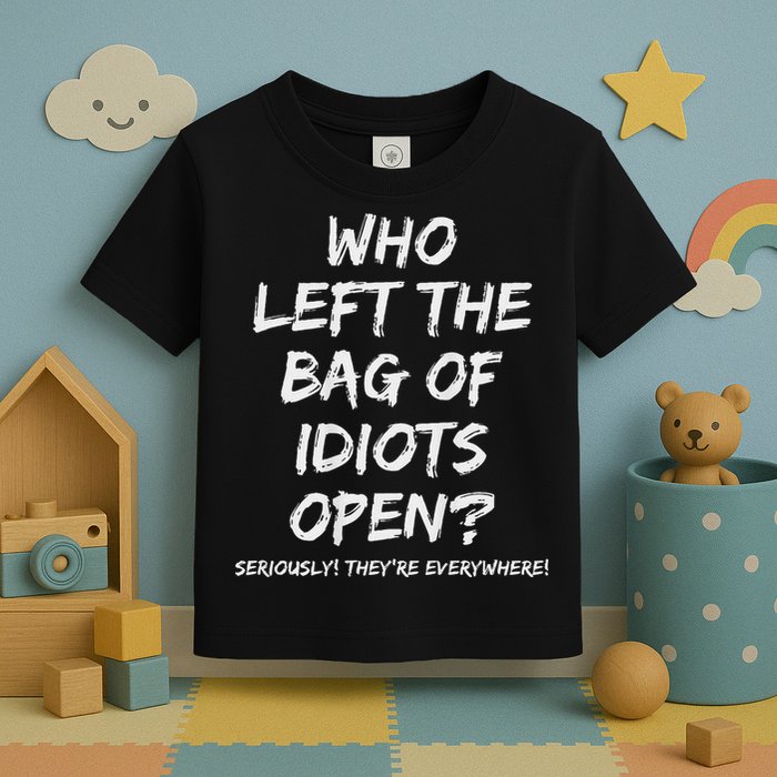 Who Left The Bag Of Idiots Open Toddler T-Shirt