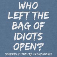 Who Left The Bag Of Idiots Open Garment-Dyed Sweatshirt