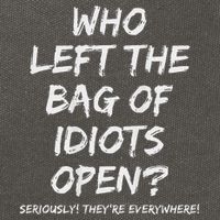 Who Left The Bag Of Idiots Open Cotton Canvas Backpack