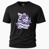 With Love Till Death Day Of The Dead Cooling Performance Crew T-Shirt
